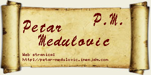 Petar Medulović vizit kartica